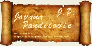 Jovana Pandilović vizit kartica